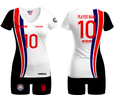 Fully customizable sublimated Volleyball uniform for women