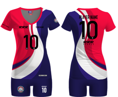 Fully customizable sublimated Volleyball uniform for women